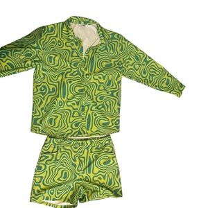 Fashion nova lime green 2 piece set